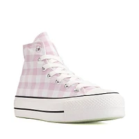 Basket Converse Chuck Taylor All Star Hi Lift pour femmes - Motif vichy rose