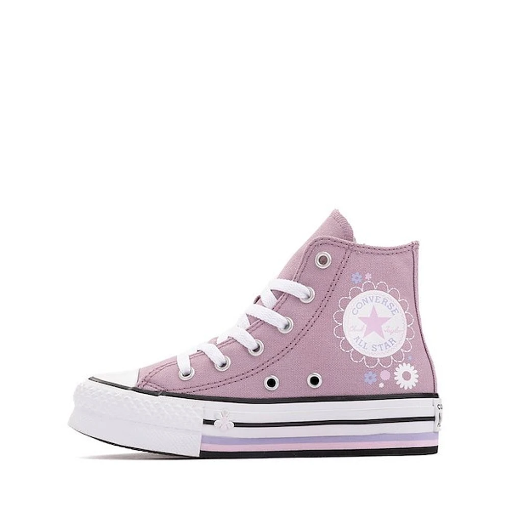 Converse Chuck Taylor All Star Lift Hi Flower Sneaker - Little Kid Orchid