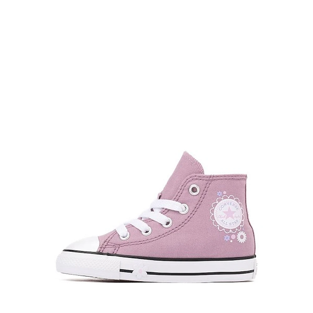 Converse Chuck Taylor All Star Flower High-Top Sneaker - Baby / Toddler Orchid