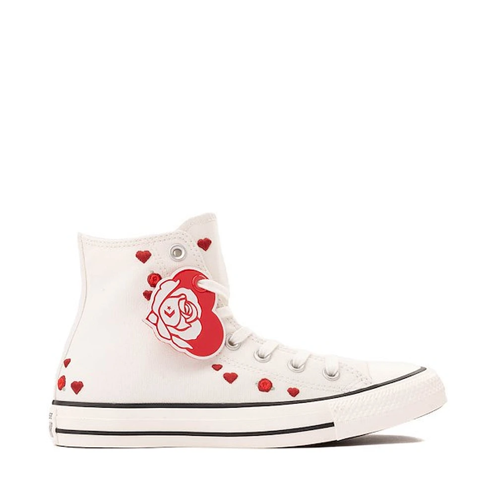 Converse Chuck Taylor All Star Hi Hearts And Roses Sneaker - White