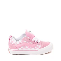 Vans Knu Skool Checkerboard Skate Shoe - Little Kid Pink / White