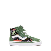 Vans Sk8-Hi Zip Glow Sharks Skate Shoe - Baby / Toddler Green