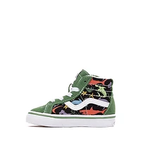 Chaussure de skate Vans Sk8-Hi Zip Glow Sharks - Bébés / Tout-petits Verte