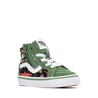 Chaussure de skate Vans Sk8-Hi Zip Glow Sharks - Bébés / Tout-petits Verte