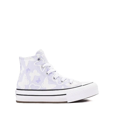 Converse Chuck Taylor All Star Lift High-Top Flocked Butterflies Sneaker - Little Kid Blueberry Ice