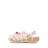 Crocs Classic Ice Cream Party Clog - Baby / Toddler White