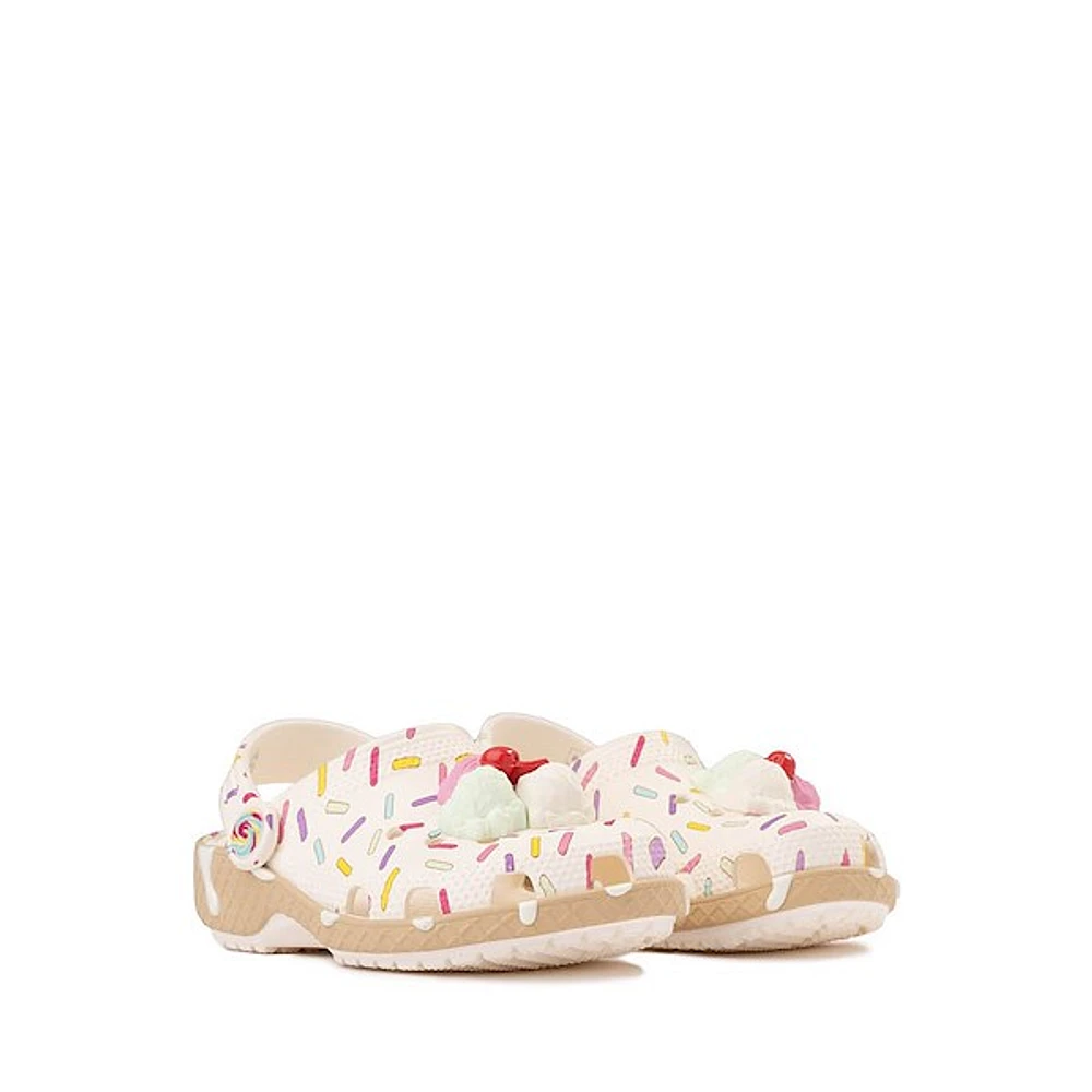 Crocs Classic Ice Cream Party Clog - Baby / Toddler White