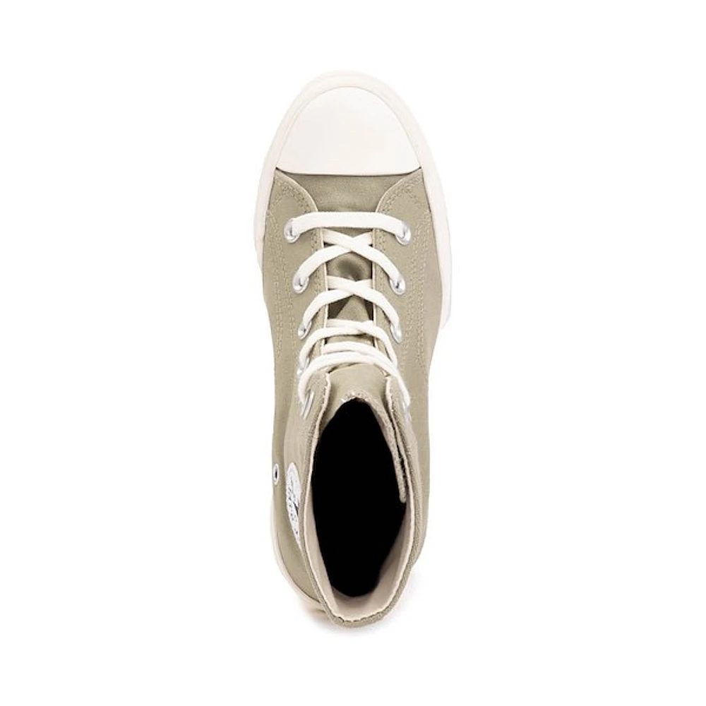 Chaussure montante à talon Converse Chuck 70 De Luxe - Vert militaire / Blanche