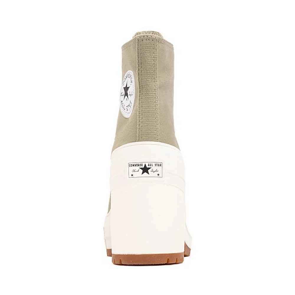 Chaussure montante à talon Converse Chuck 70 De Luxe - Vert militaire / Blanche