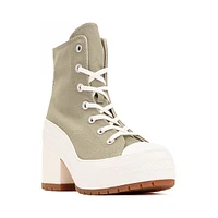Chaussure montante à talon Converse Chuck 70 De Luxe - Vert militaire / Blanche