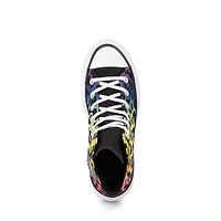 Basket montante Converse Pride Chuck Taylor All Star Lift Double Stack - Noire / Imprimé léopard arc-en-ciel