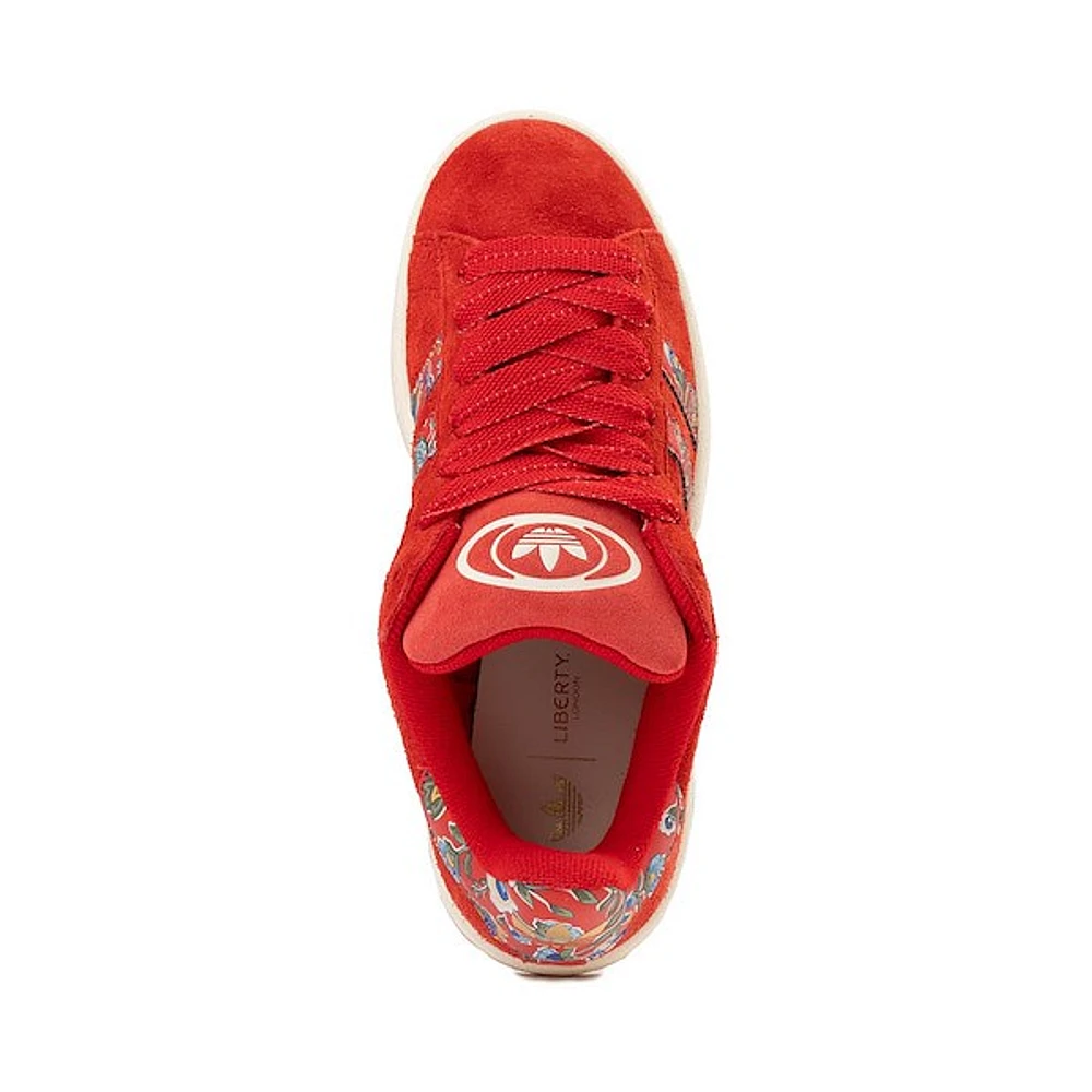 Womens adidas x Liberty London Campus '00s Athletic Shoe - Semi Lucid Red / Cream White Gold Metallic