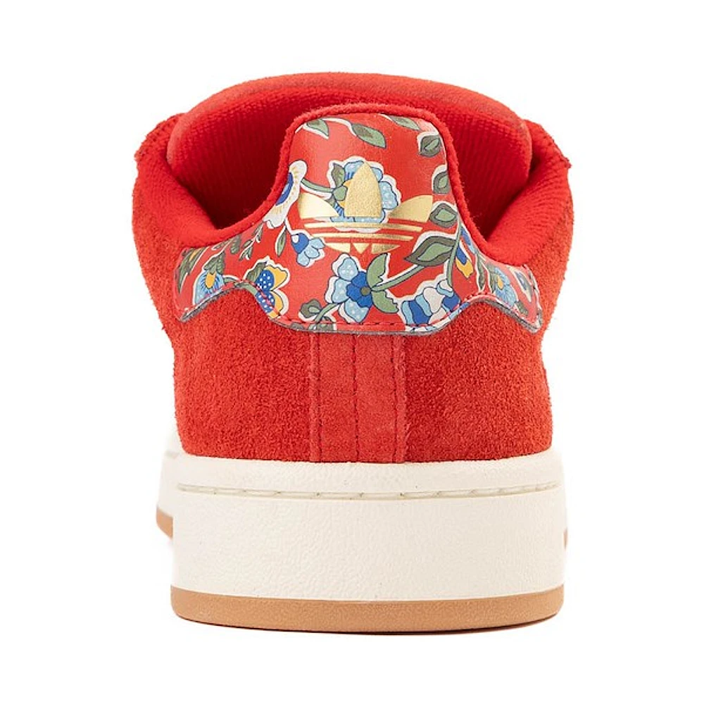 Womens adidas x Liberty London Campus '00s Athletic Shoe - Semi Lucid Red / Cream White Gold Metallic
