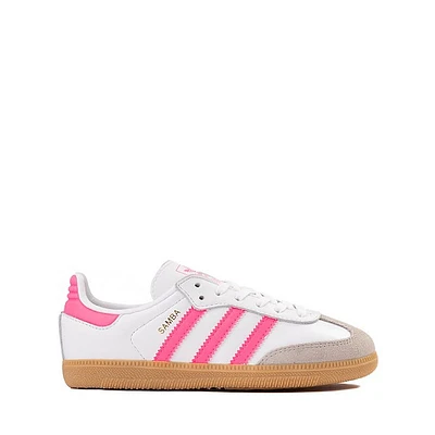 adidas Samba OG Athletic Shoe - Little Kid White / Lucid Pink