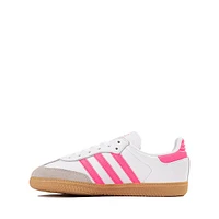 adidas Samba OG Athletic Shoe - Little Kid White / Lucid Pink