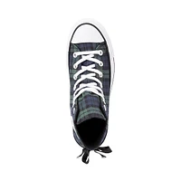 Womens Converse Chuck Taylor All Star Lift Plaid High-Top Sneaker - Navy / Branch Out