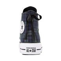 Womens Converse Chuck Taylor All Star Lift Plaid High-Top Sneaker - Navy / Branch Out