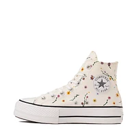 Womens Converse Chuck Taylor All Star Lift High-Top Sneaker - Egret / Floral