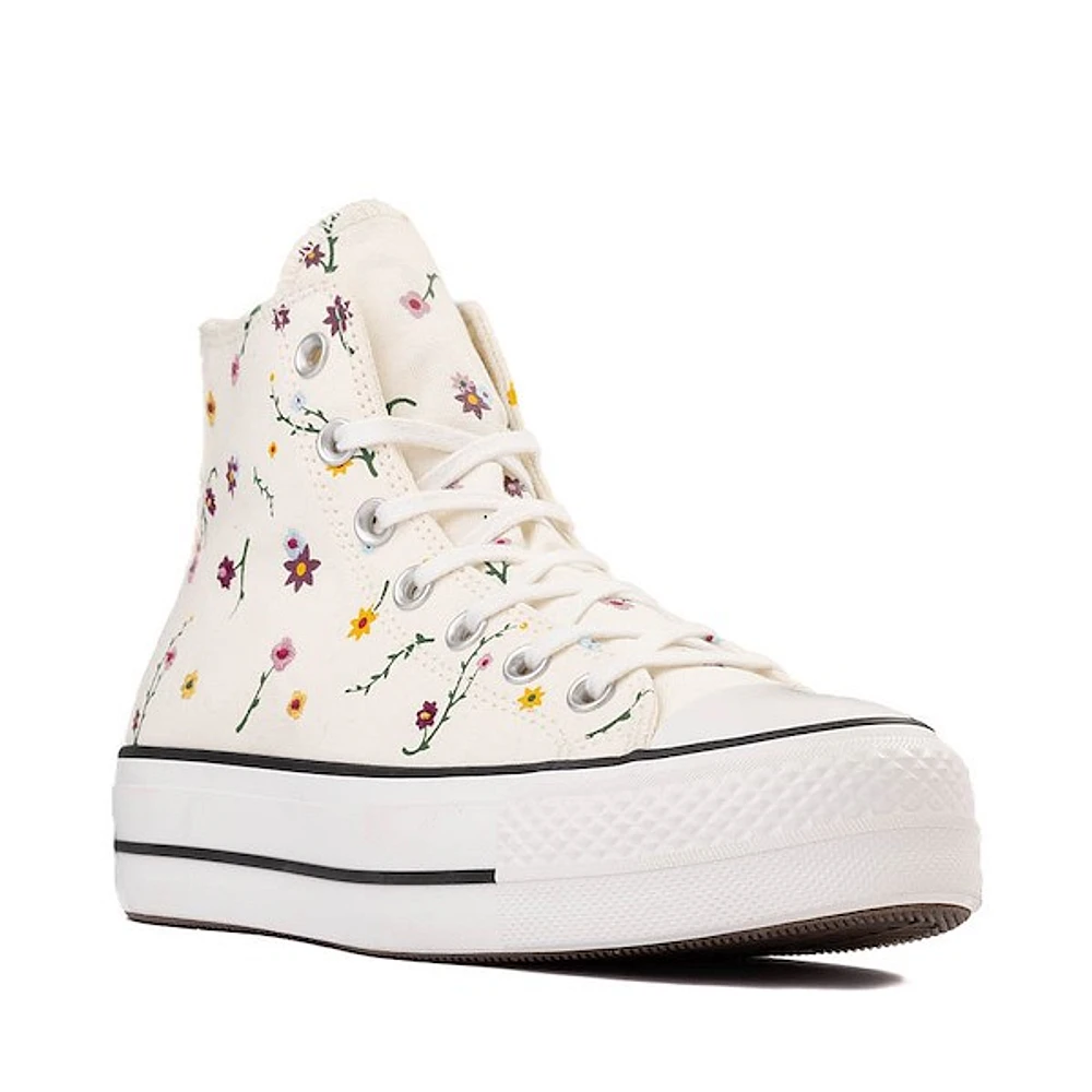 Womens Converse Chuck Taylor All Star Lift High-Top Sneaker - Egret / Floral