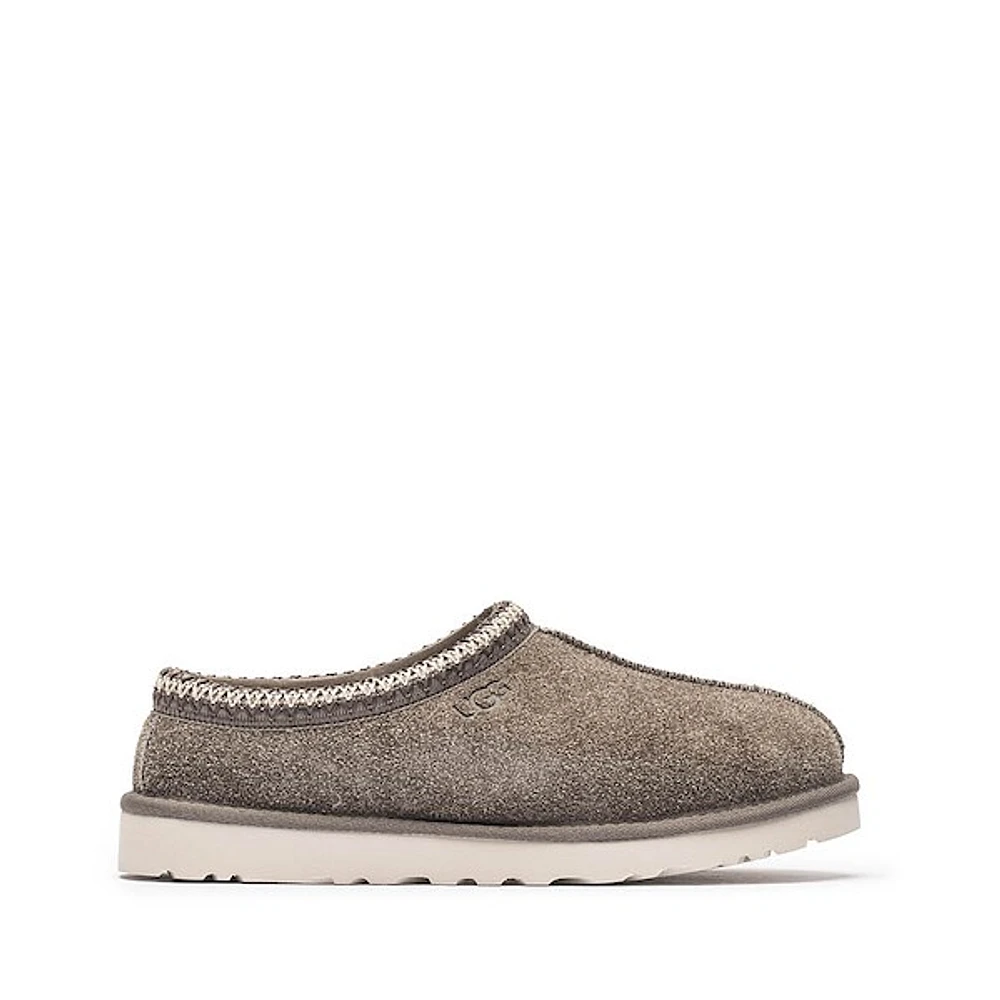 Mens UGG® Tasman Shaggy Suede Slipper - Smoke Plume