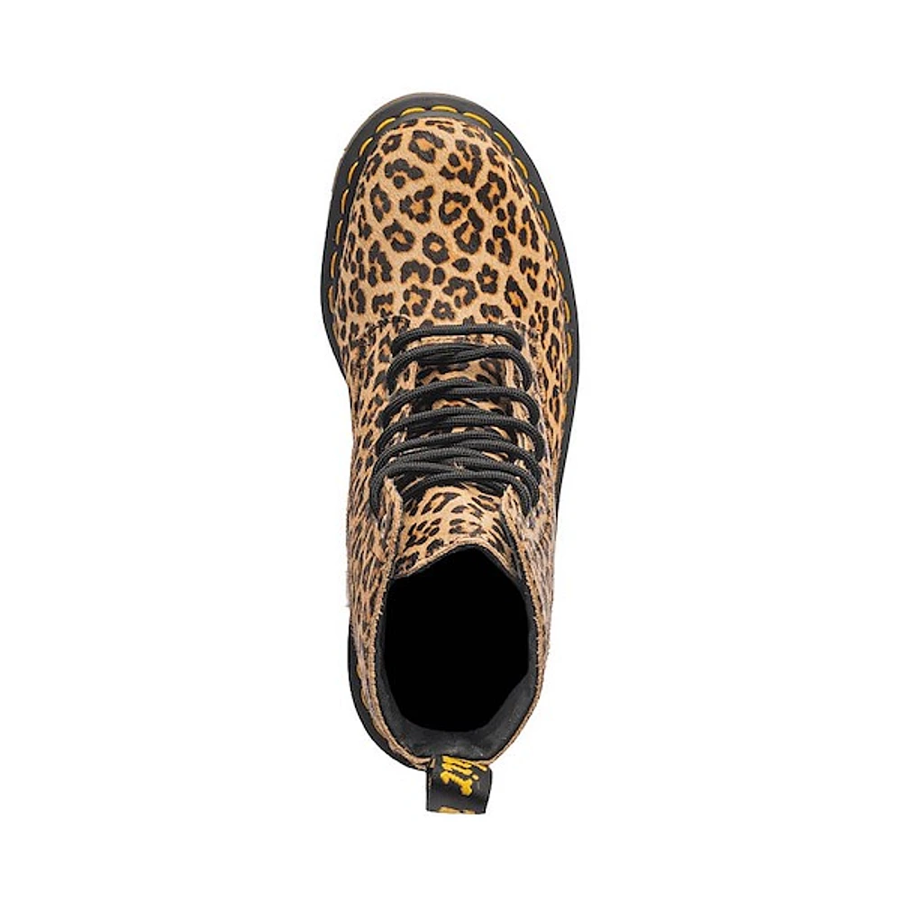 Botte Dr. Martens 1460 à 8 œillets Leopard - Brun clair