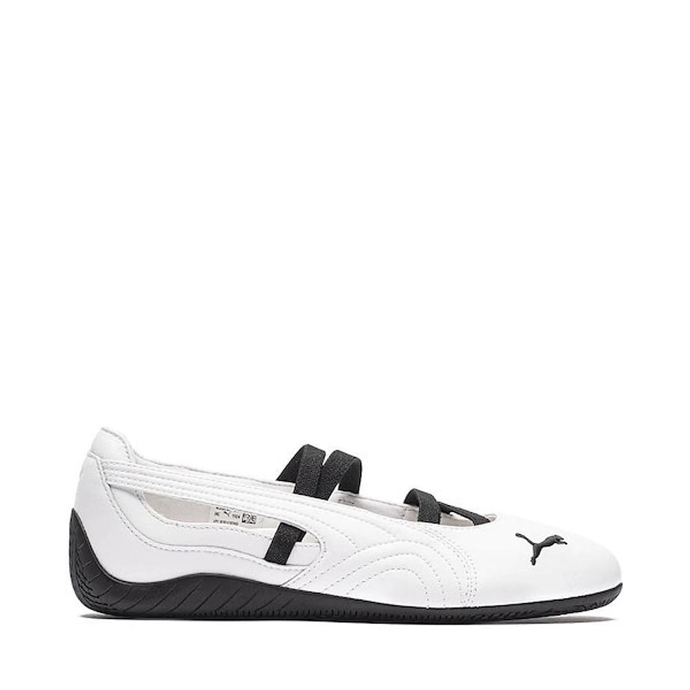 Womens PUMA Speedcat Ballet Leather Sneaker - White / Black