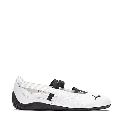 Womens PUMA Speedcat Ballet Leather Sneaker - White / Black