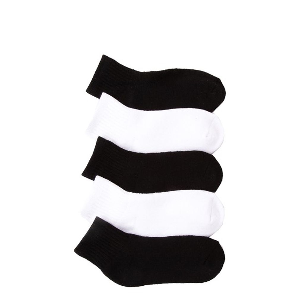 Quarter Top Socks 5 Pack - Little Kid - Black / White