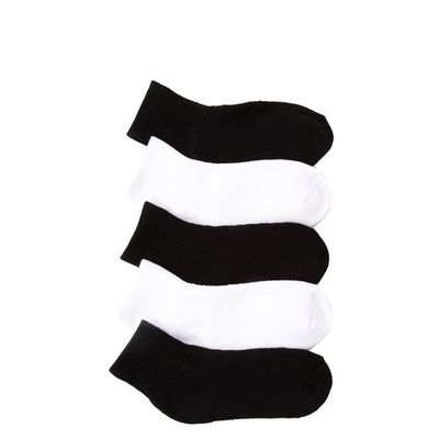 Quarter Top 5pk Socks - Little Kid - Black / White