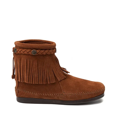 Womens Minnetonka Back Zip Boot - Chestnut