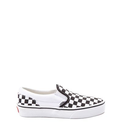 Vans Slip-On Checkerboard Skate Shoe - Little Kid / Big Kid - Black / White