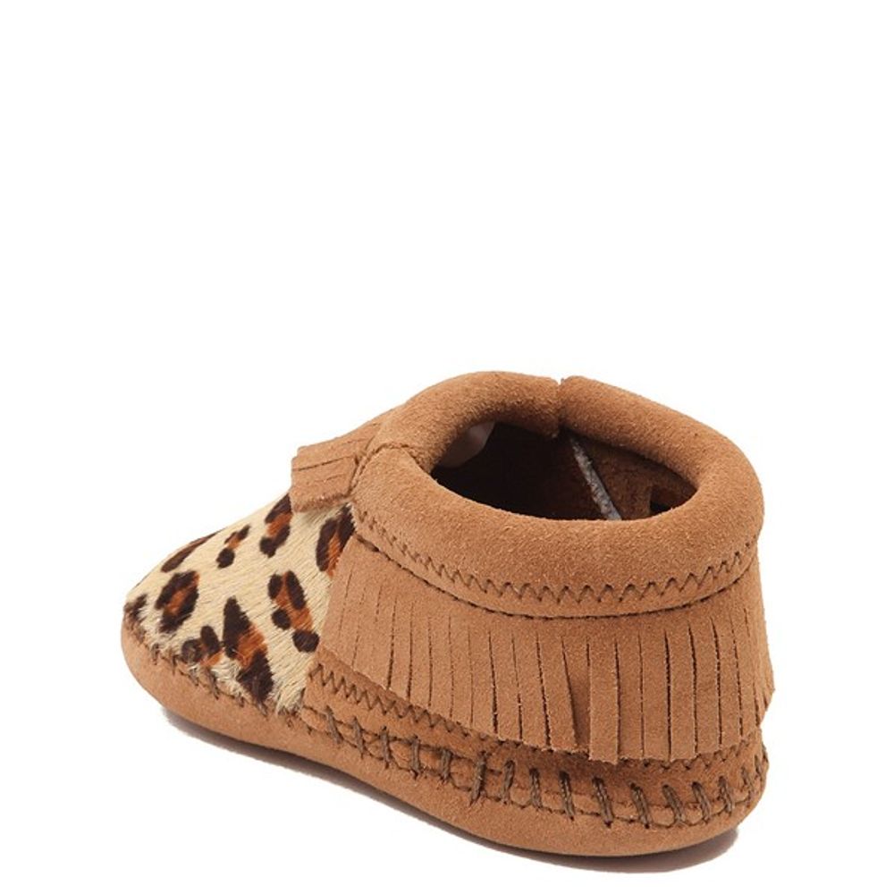 Minnetonka Riley Leopard Bootie - Baby / Toddler Tan