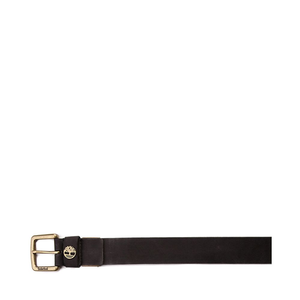Timberland Logo Leather Belt - Black