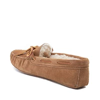 Womens Minnetonka Sheepskin Softsole Moccasin Slipper - Tan