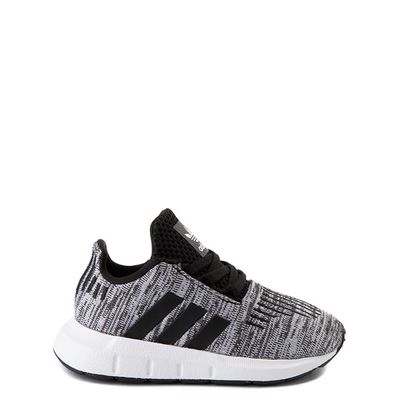 adidas Swift Run Athletic Shoe - Baby / Toddler - Gray / Black