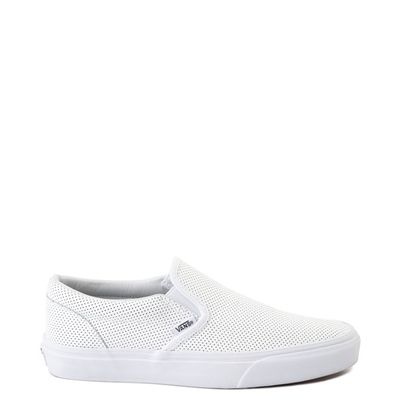 Vans Slip-On Leather Perf Skate Shoe - White