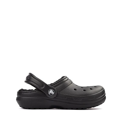 Crocs Classic Fuzz-Lined Clog - Little Kid / Big Black