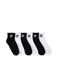 adidas Originals Trefoil Footies 6 Pack - Big Kid - Black / White