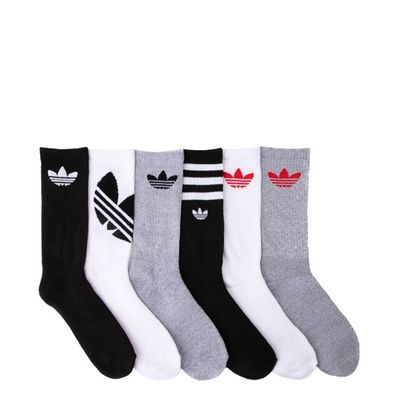Mens adidas Trefoil Crew Socks 6 Pack - Multicolor