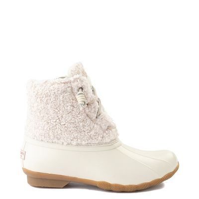 Womens Sperry Top-Sider Saltwater Sherpa Boot - Ivory