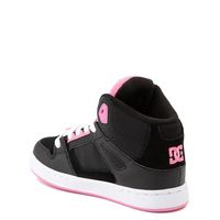 DC Pure Hi Skate Shoe - Little Kid / Big Black Pink