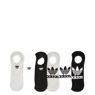 Mens adidas Trefoil Liners 6 Pack - Black / White / Gray