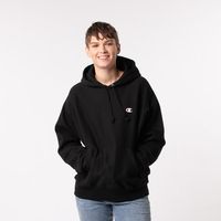 Womens Champion Reverse Weave Boyfriend Hoodie - Black