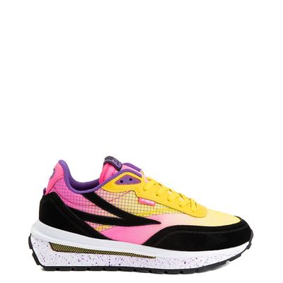 Womens Fila Renno Athletic Shoe - Black / Lemon Knockout Pink