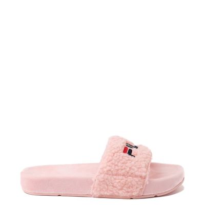 Womens Fila Fuzzy Drifter Slide Sandal - Pink