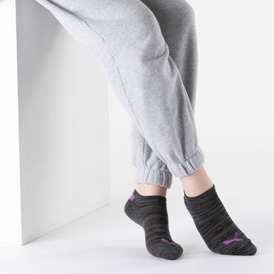 Womens PUMA Super Soft Low Cut Socks 6 Pack - Black / Multicolor