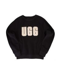 Womens UGG® Madeline Fuzzy Logo Sweatshirt - Black