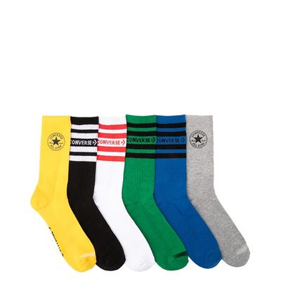 Mens Converse Bright Crew Socks 6 Pack - Multicolor