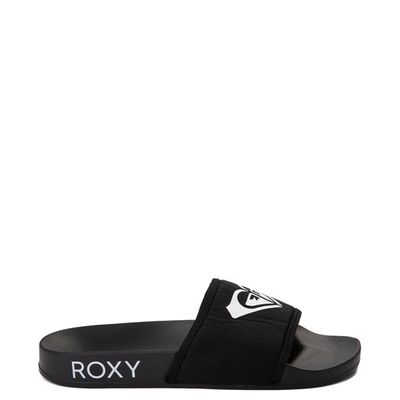 Womens Roxy Slippy Neo Slide Sandal - Black