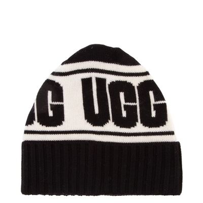 UGG® Knit Logo Stadium Beanie - Black